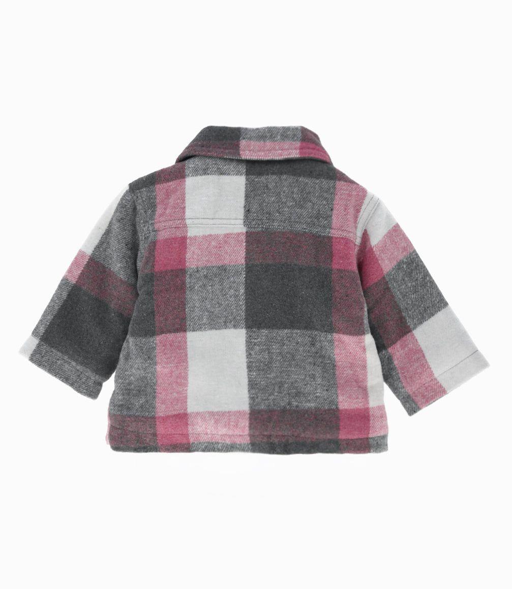Chaqueta bebés cuadrillé gris Limonada-1