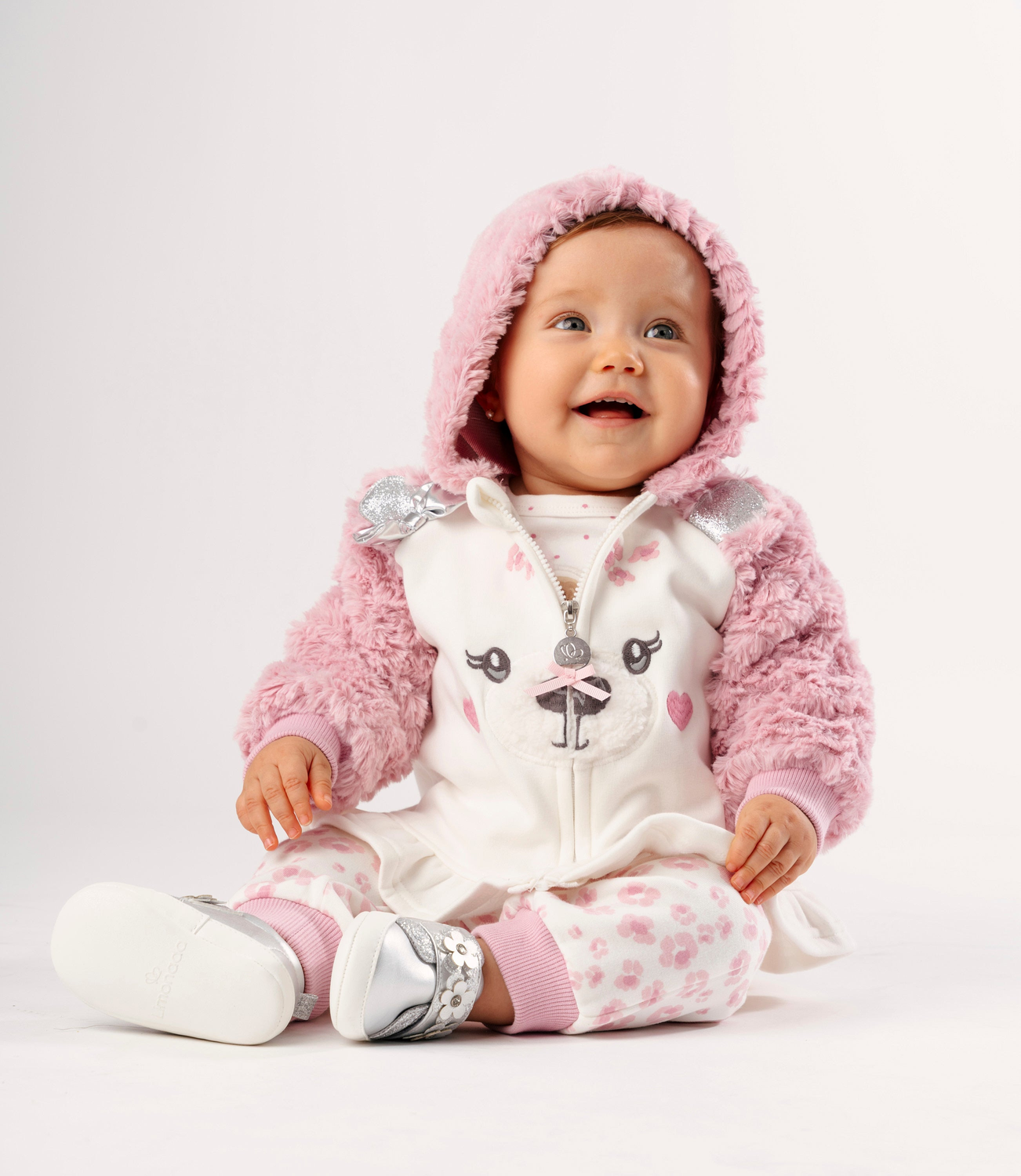 Buzo recién nacida con oso rosado Limonada-0