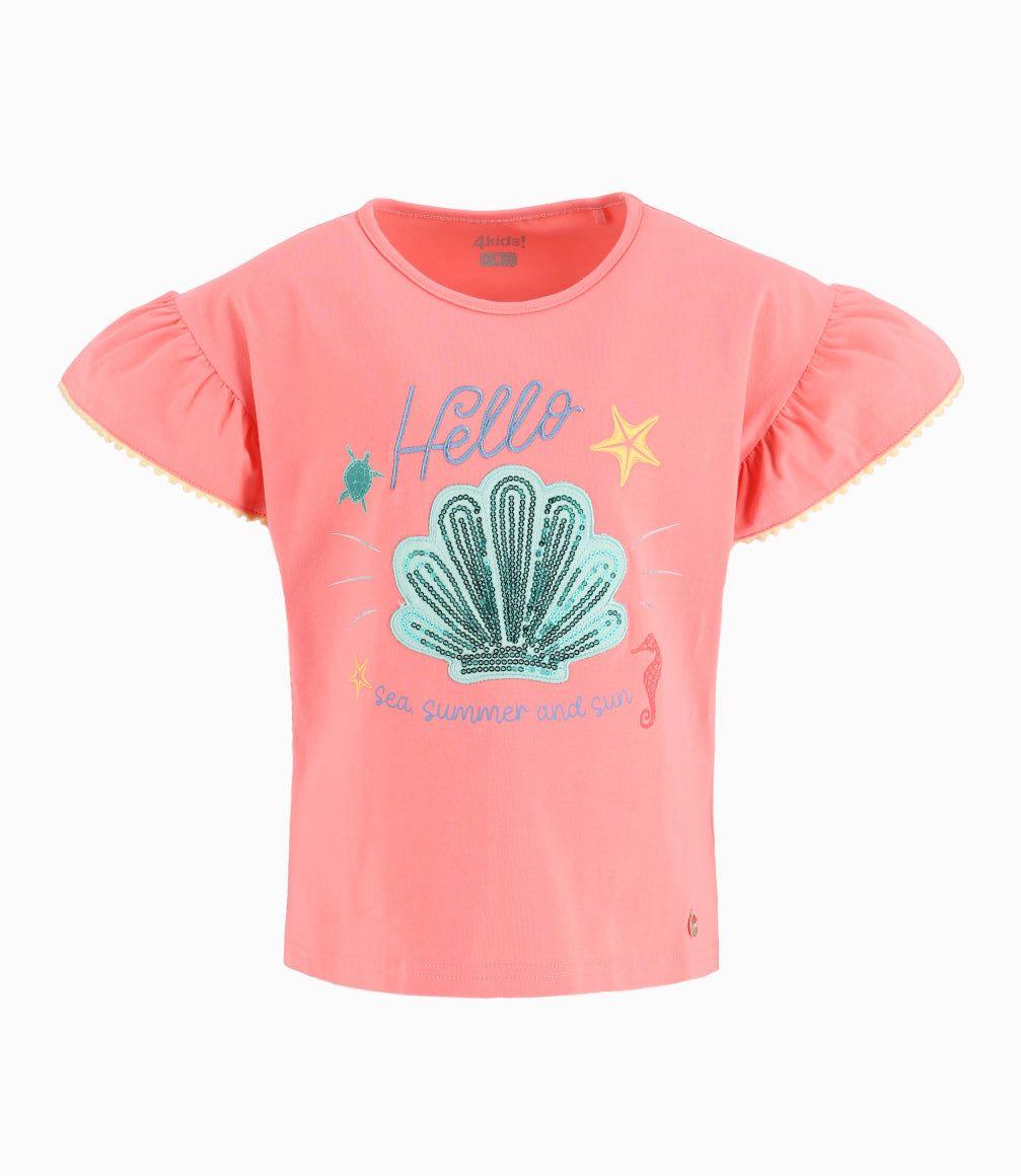 Polera Niña Con Vuelos Rosado-2