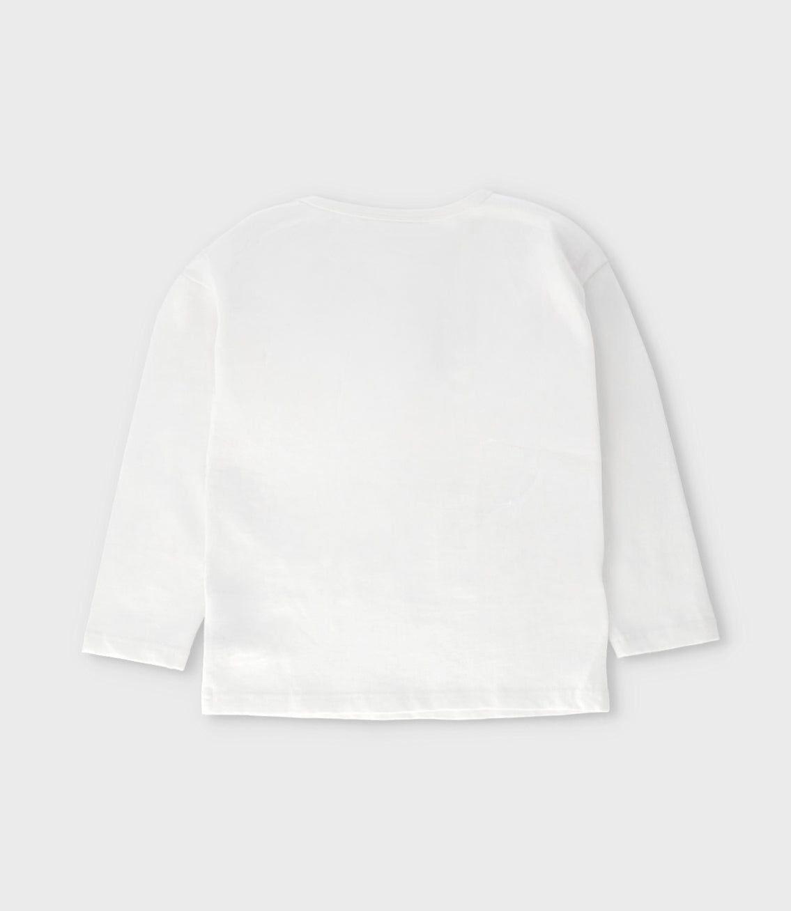 Polera manga larga niño con palmera crudo Black and Blue-2