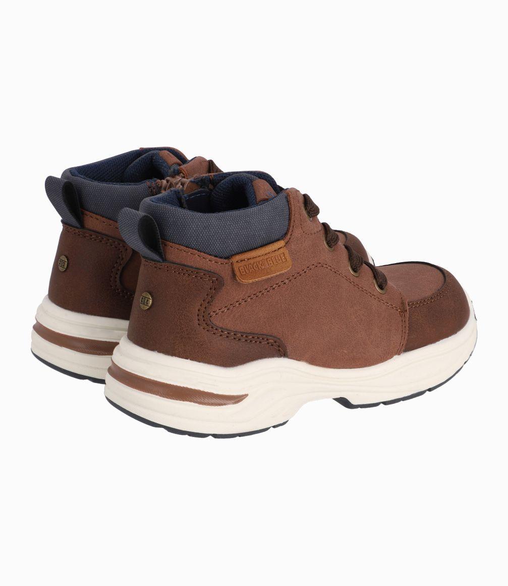 Botin Caminante Urbano Black And Blue Burdeo-3