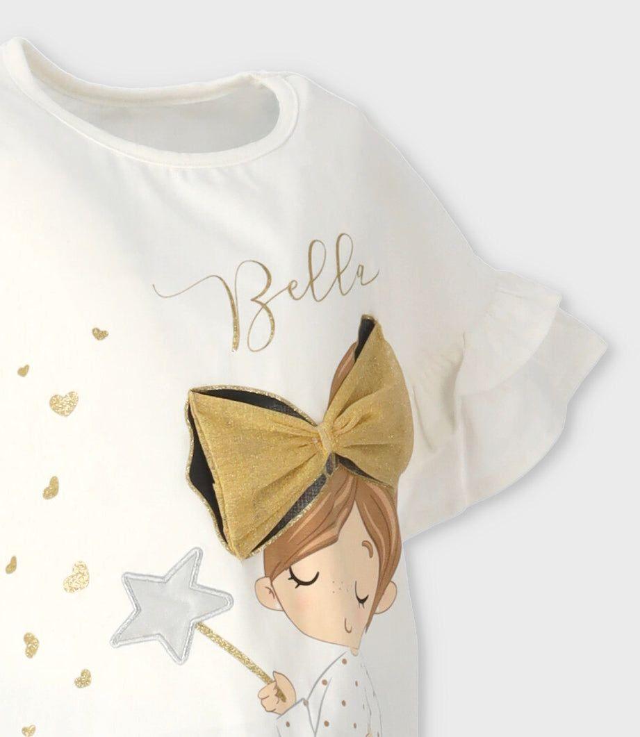 Conjunto niña con estampado y puntos crudo Limonada-2