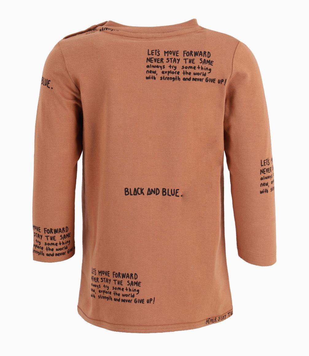 Polera Bebé Niño Asimétrica Camel-1
