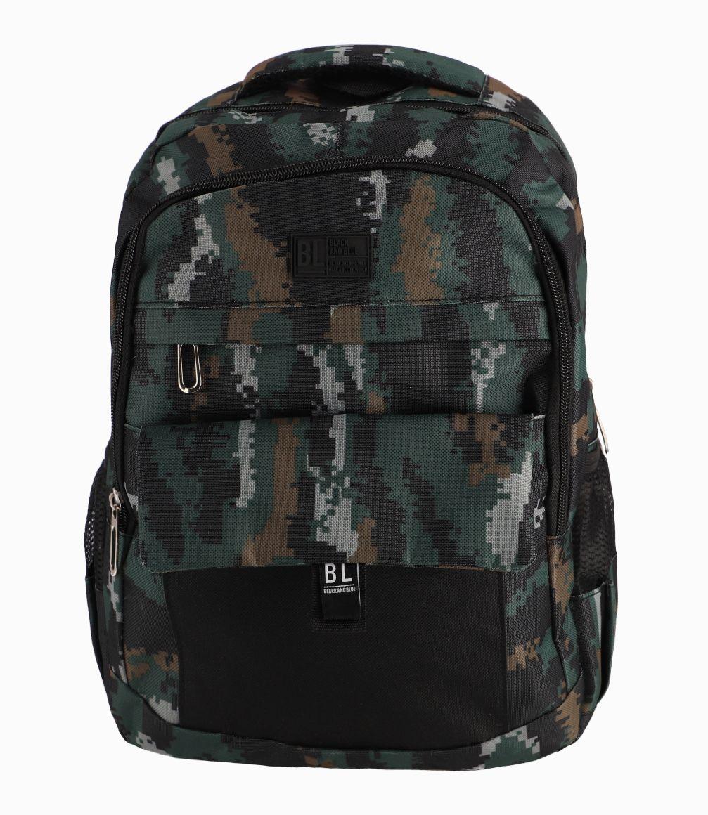 Mochila Niño Camuflado Black And Blue Verde-0