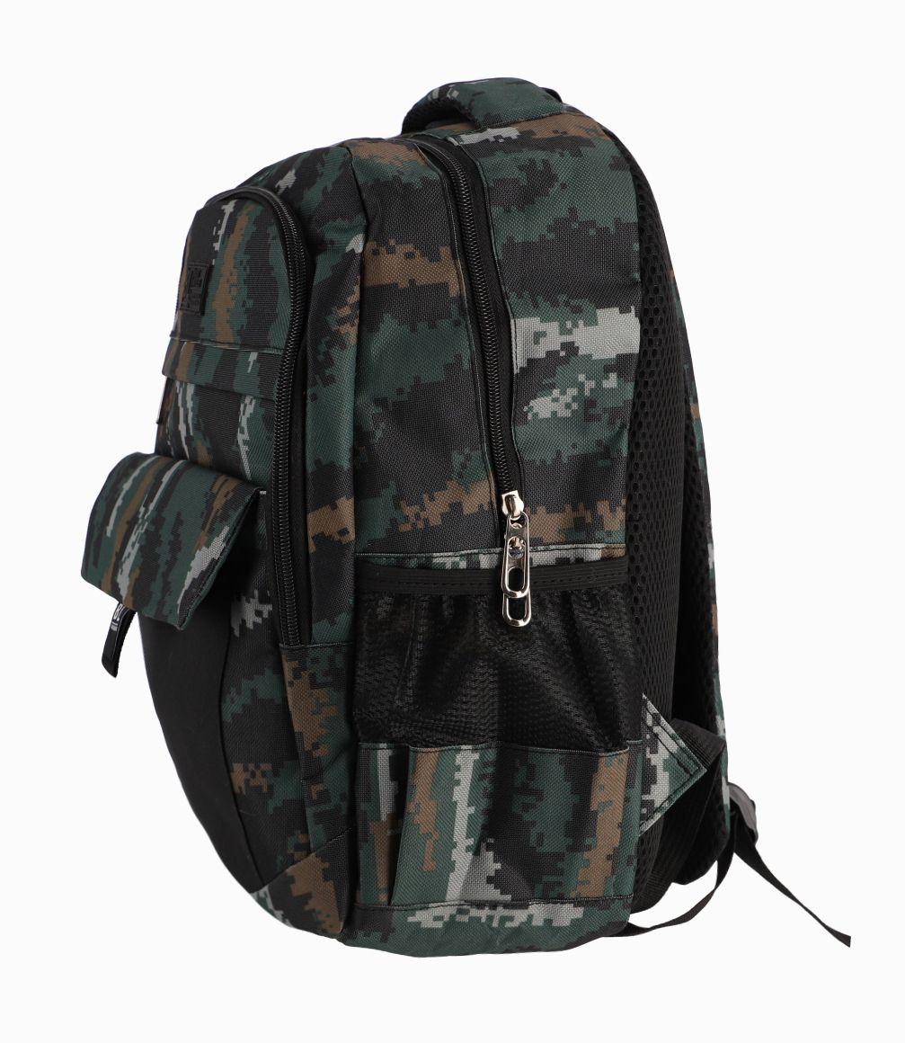 Mochila Niño Camuflado Black And Blue Verde-1