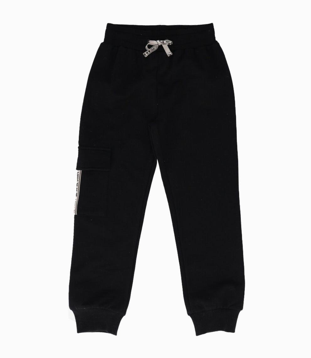 Pantalón de buzo niña cargo negro Limonada-0