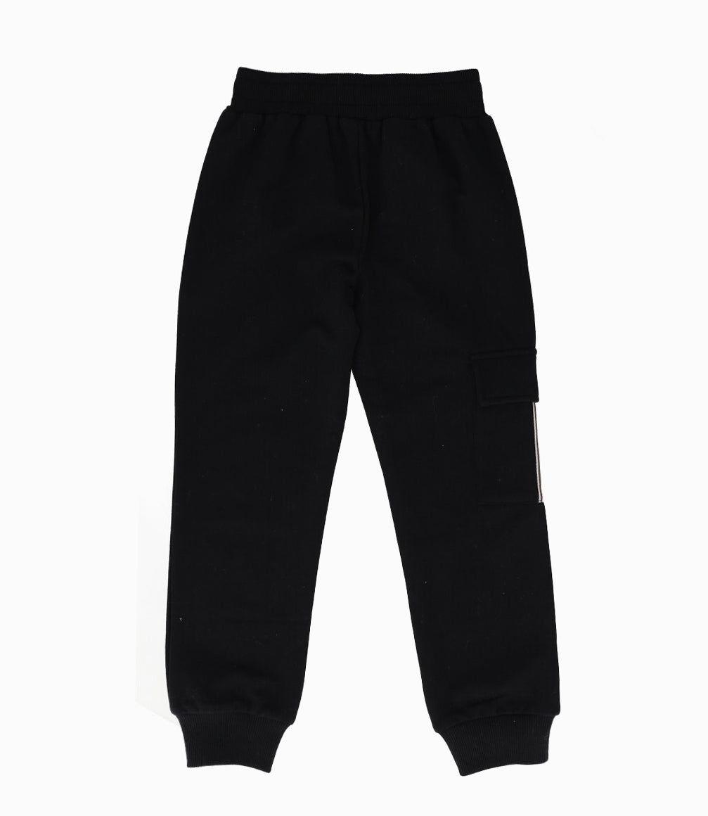 Pantalón de buzo niña cargo negro Limonada-1