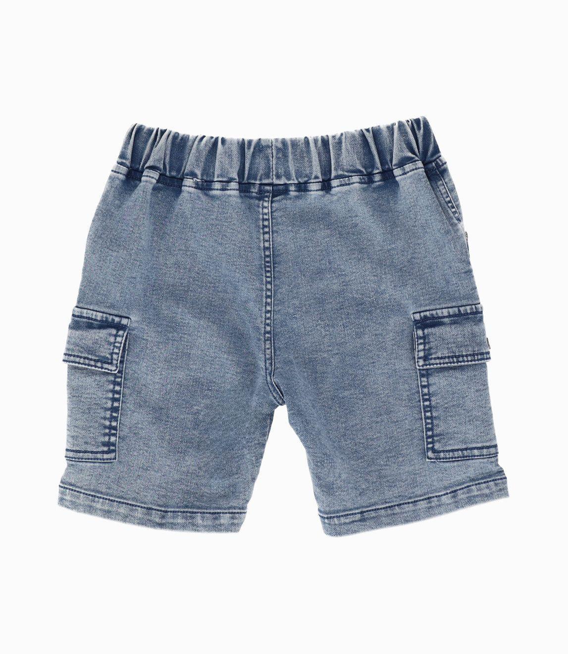 Bermuda niño cargo celeste Black and Blue-2