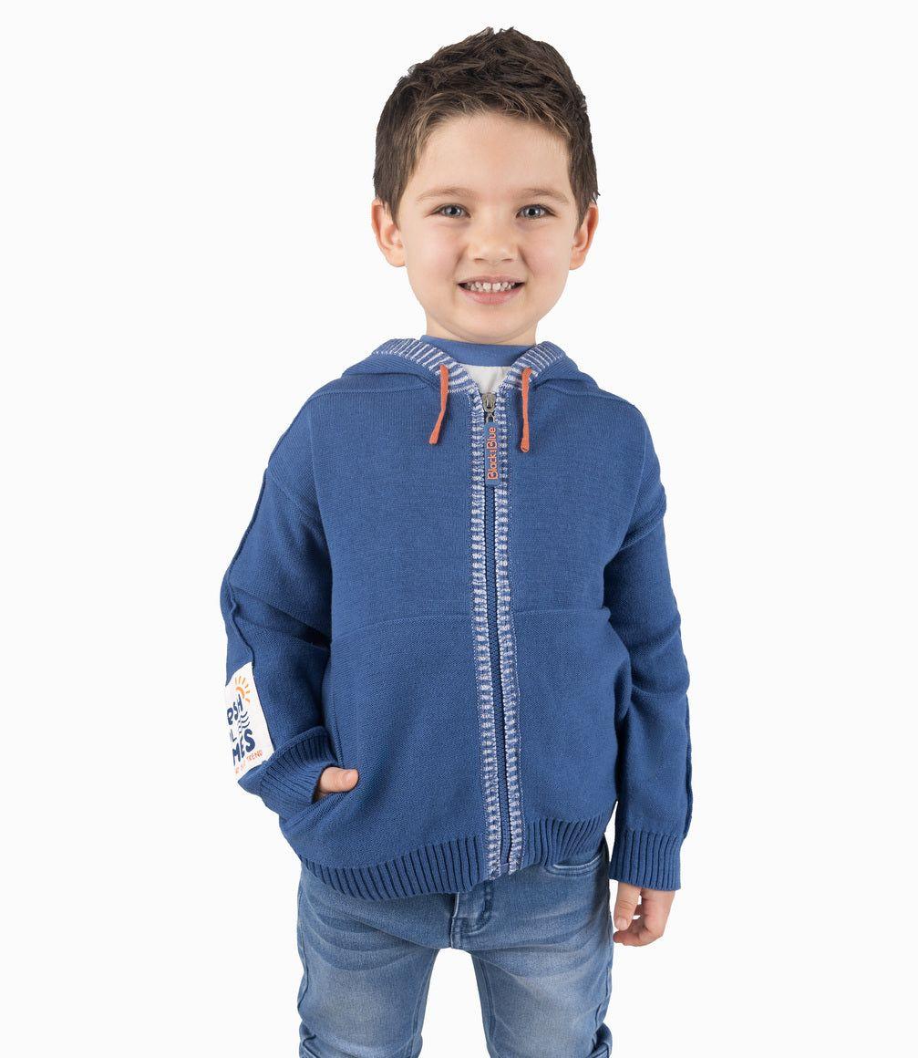 Chaleco Niño Con Gorro Azul Piedra-9