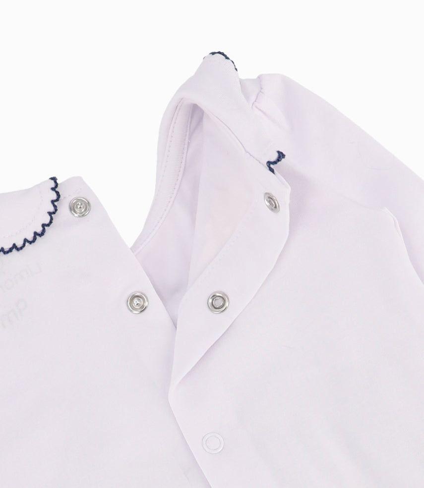 Conjunto Recién Nacida De Vestido Y Calzas Azul Marino-7