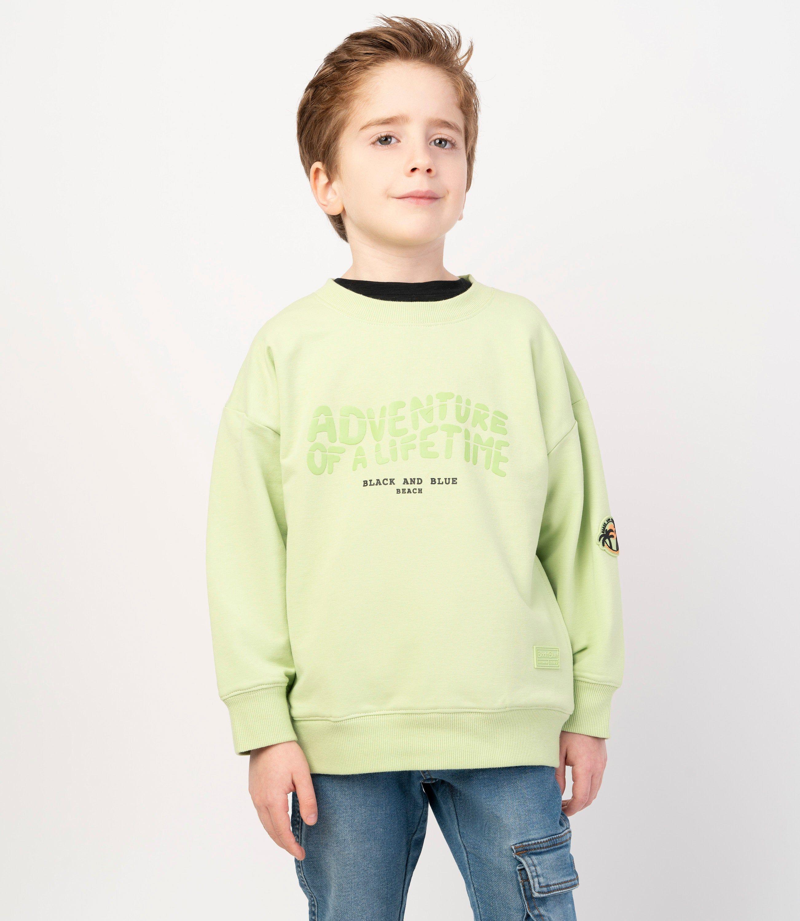 Polerón niño adventure Verde Black and Blue-0