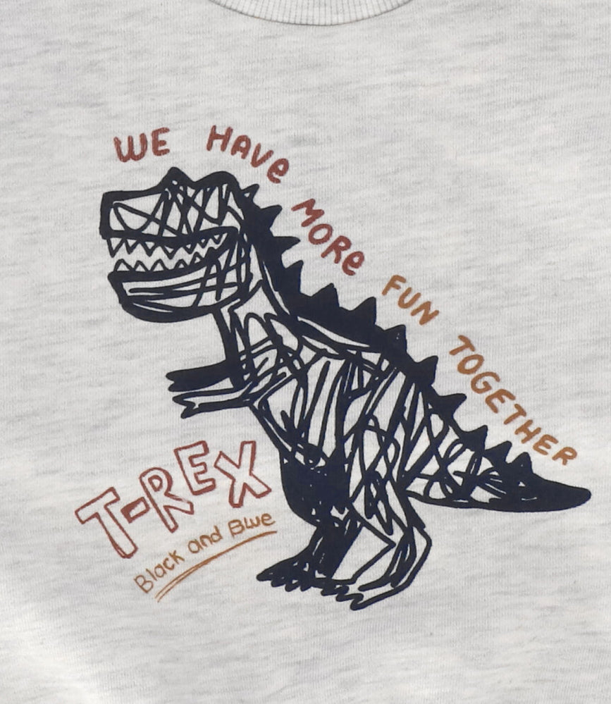 Polerón bebé t-rex crudo Black and blue-2