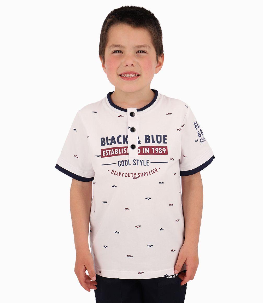 Polera Niño Cool Style Black and Blue Blanco-0