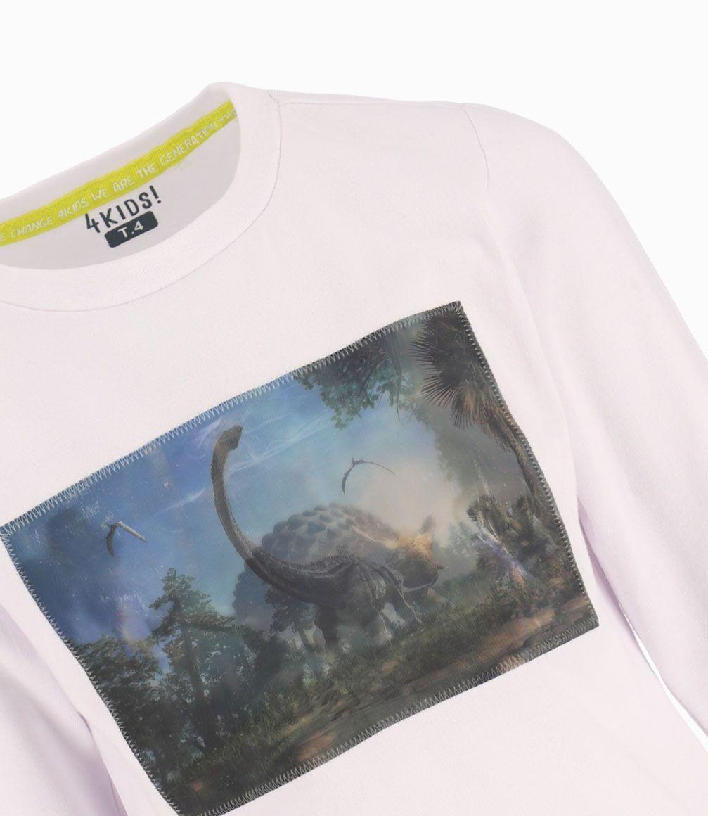 Polera Con Imagen Estampada Niño Algodón Blanco 4 Kids-1