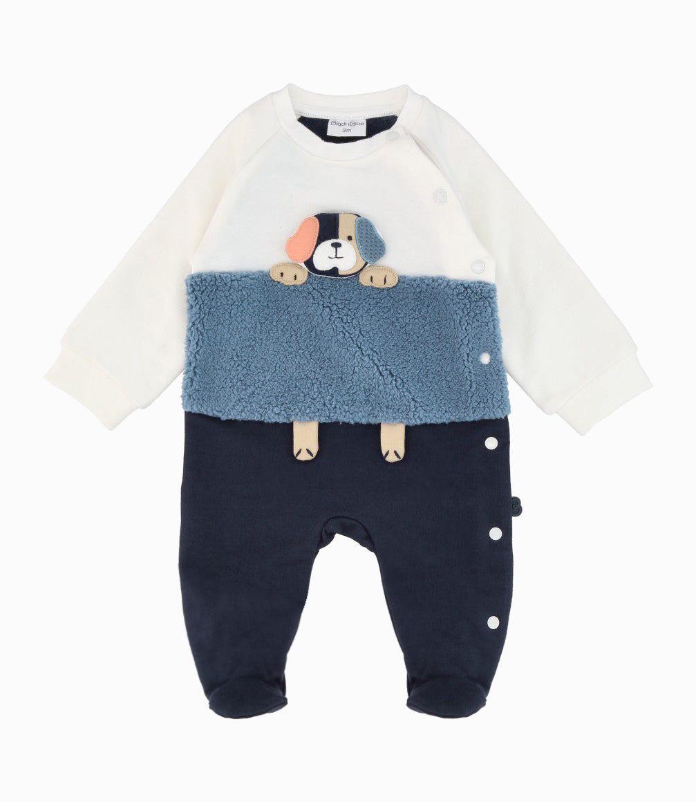 Enterito recién nacido con perrito blanco Black and Blue-0