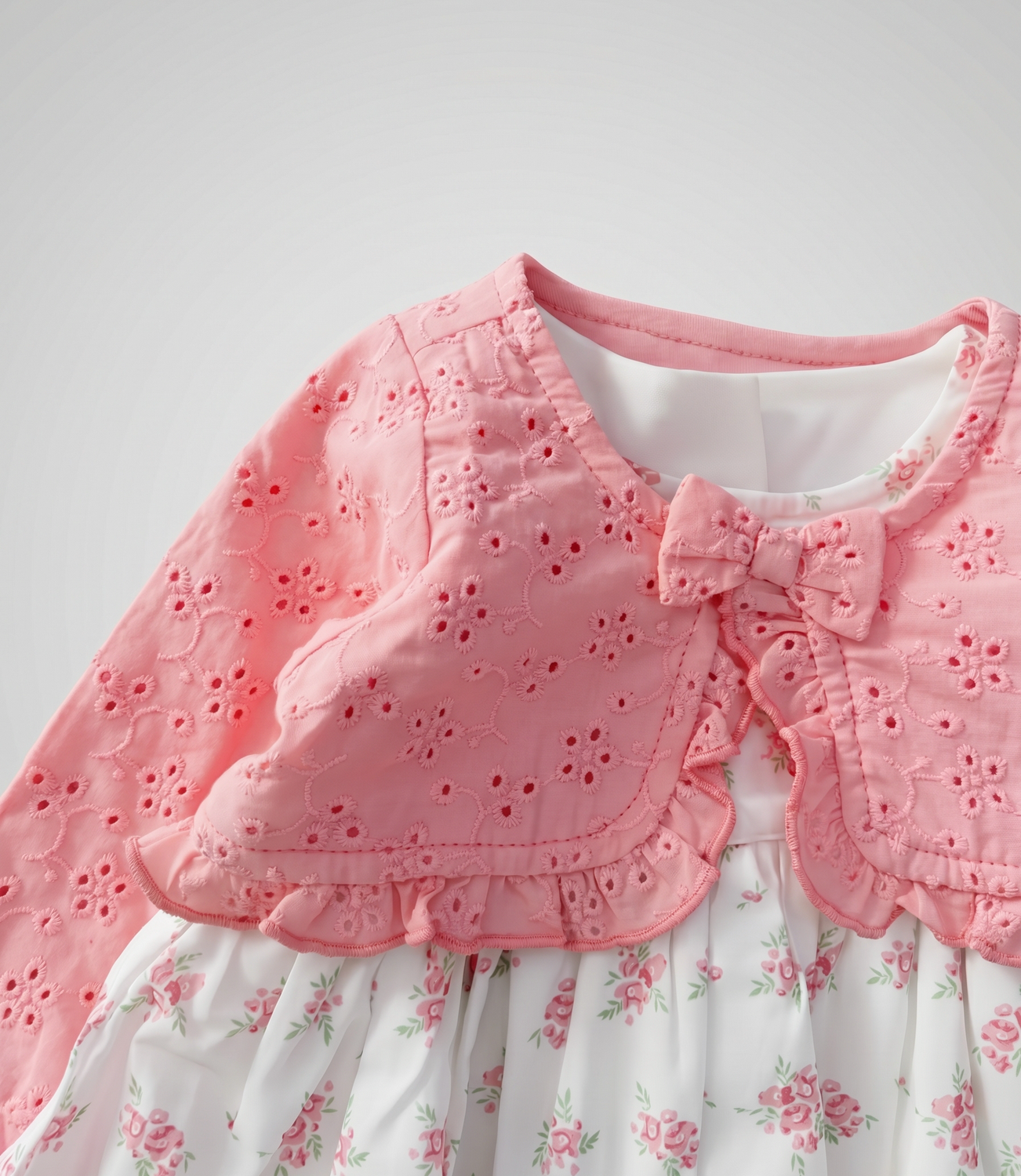 Vestido recién nacida  L13131270178 coral Limonada-3