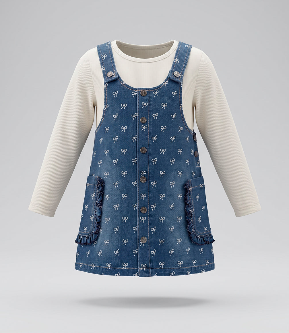 Vestido sin manga con polera bebé  L12131270609 denim-0