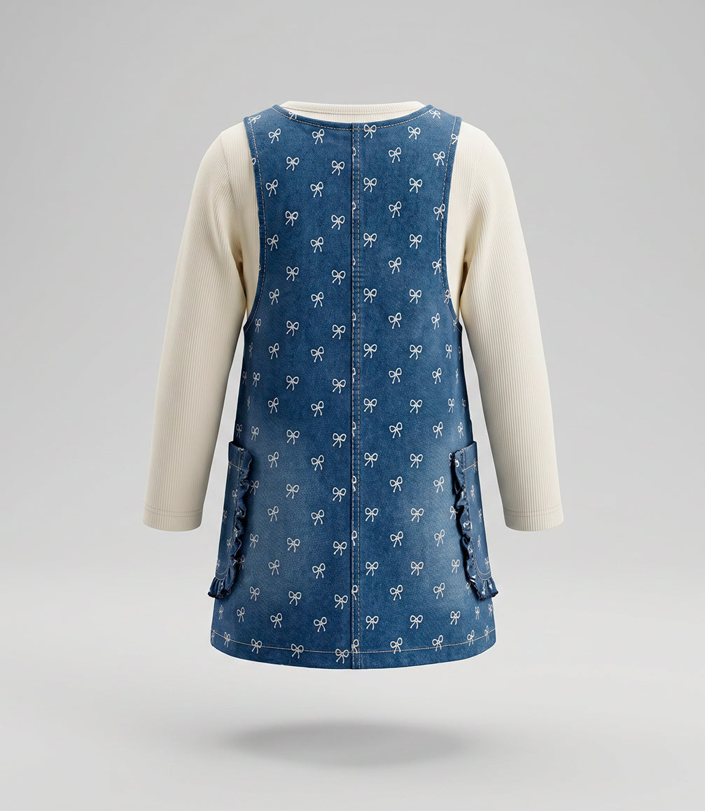Vestido sin manga con polera bebé  L12131270609 denim-1