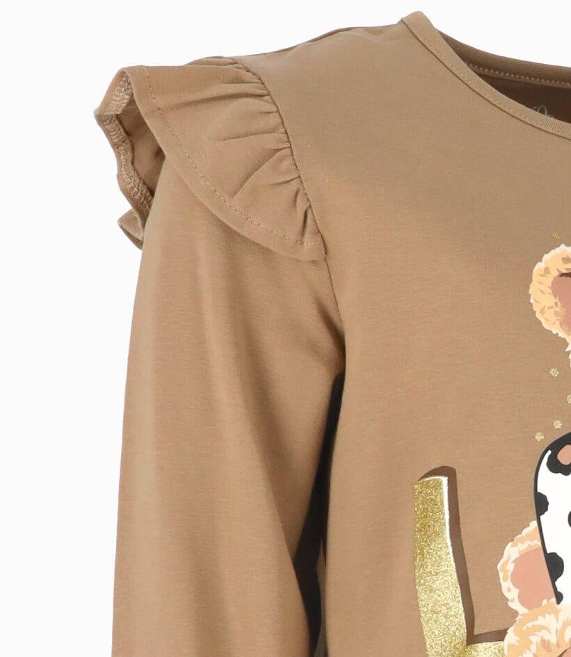 Polera niña love beige Limonada-2