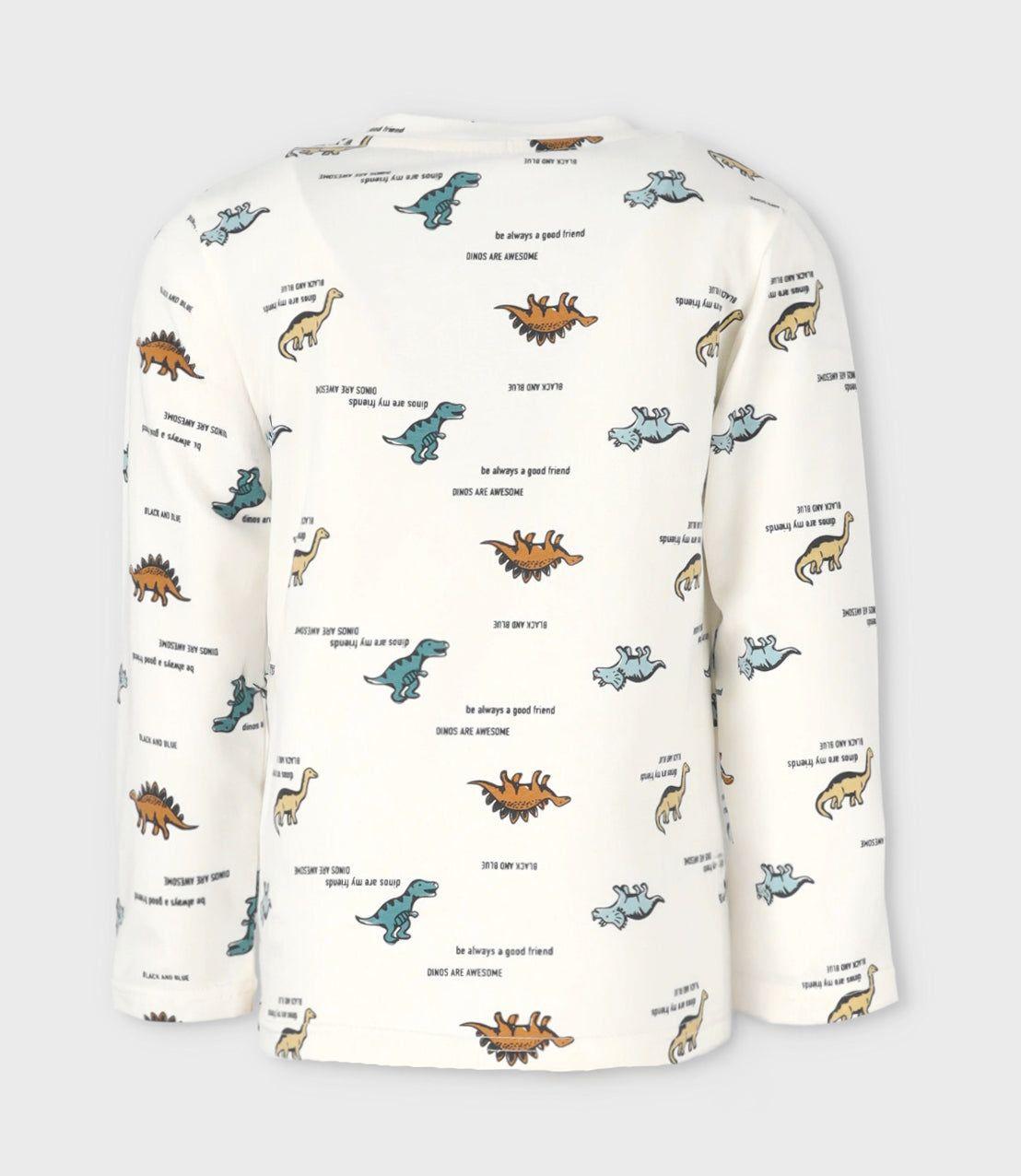 Polera niño con dinosaurios blanco Black and Blue-1