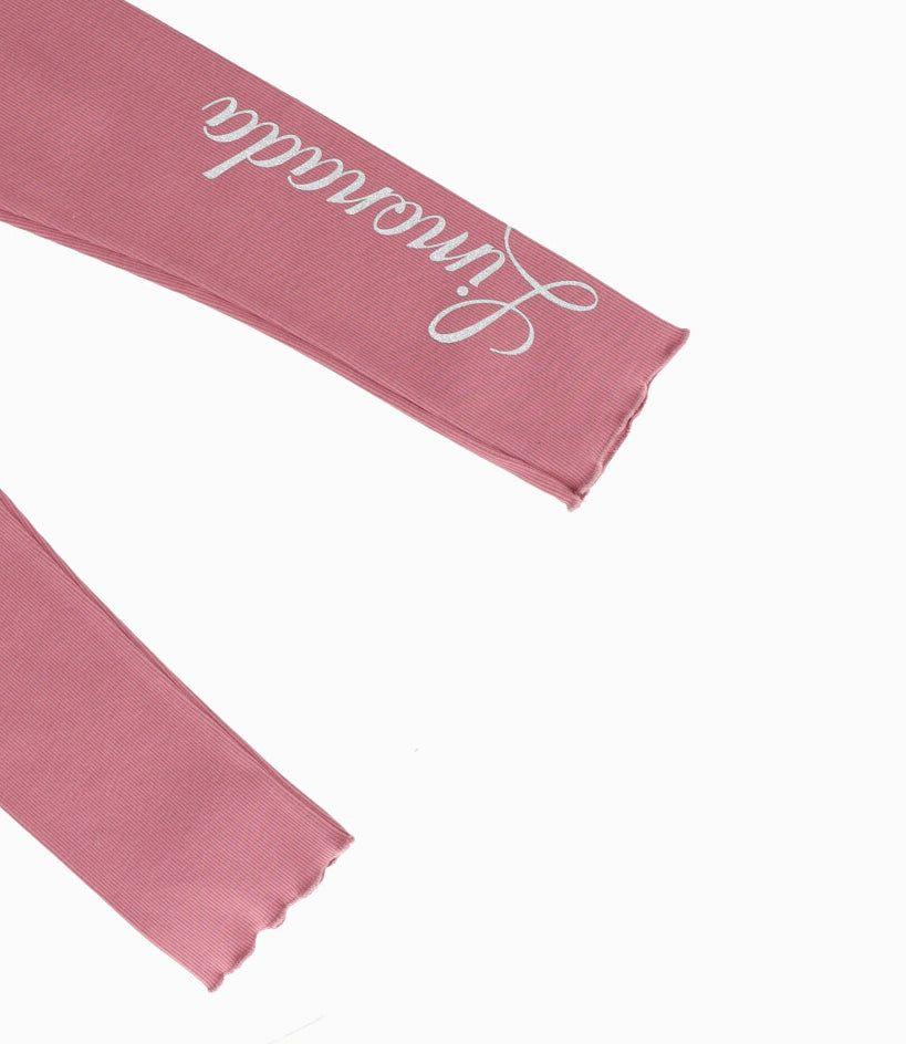 Calza niña acanalada coral Limonada-2