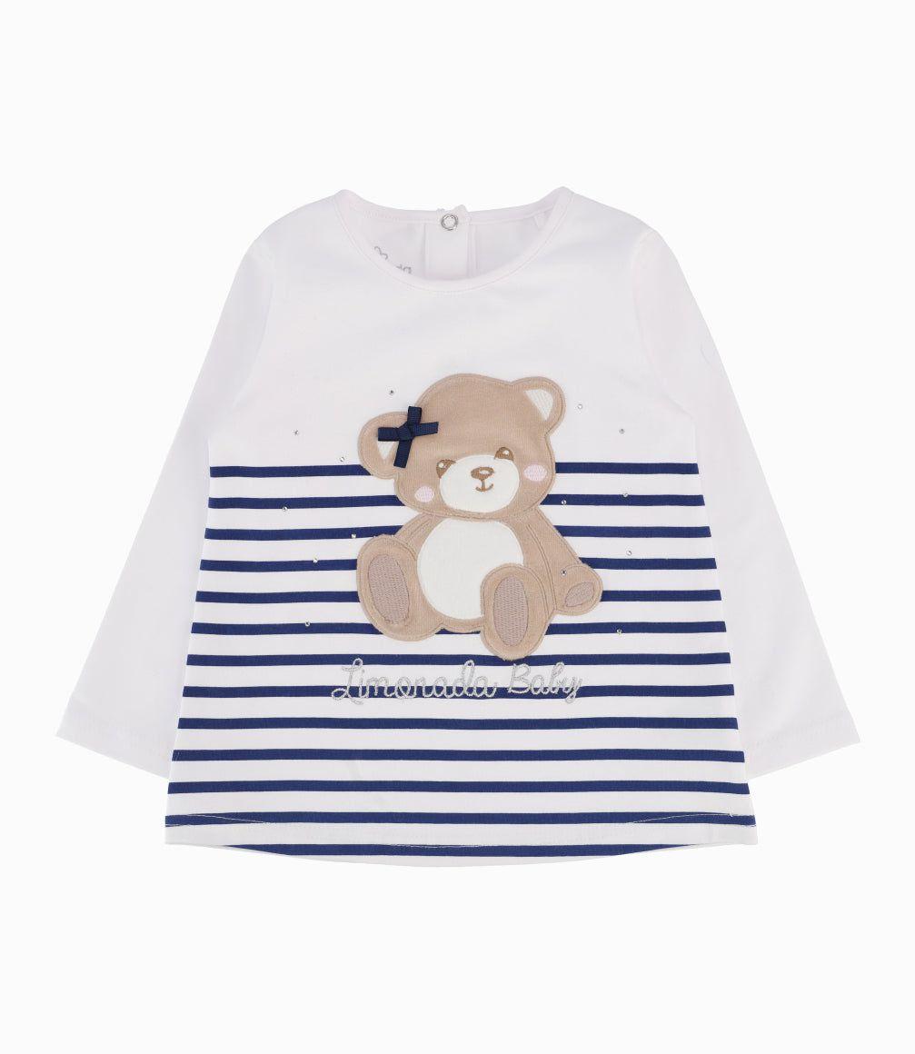 Polera Bebé Con Oso Azul Marino-0