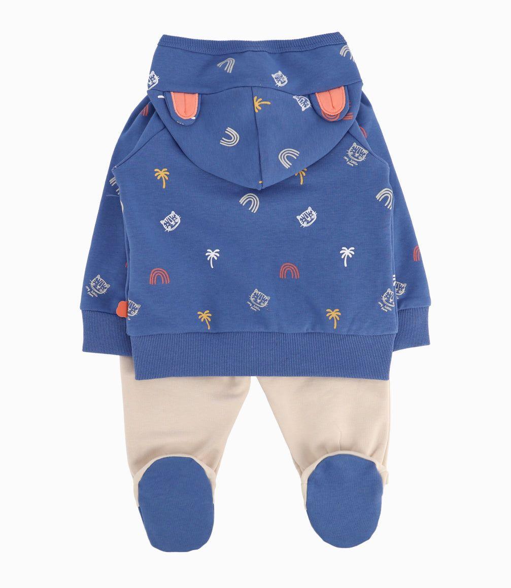 Buzo Recién Nacido Con Estampados Azul Piedra-6