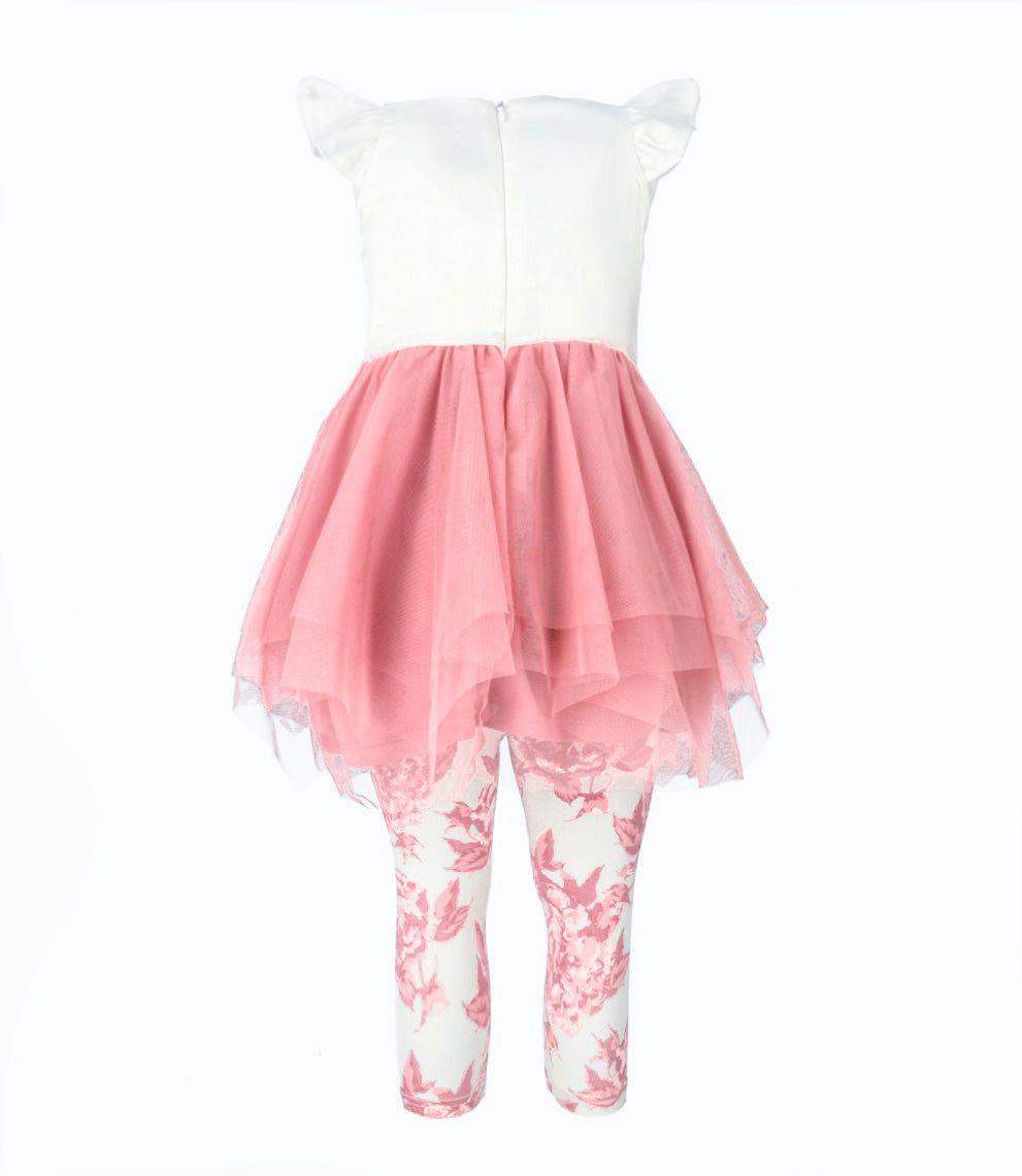 Conjunto niña con gato palo rosa Limonada-2