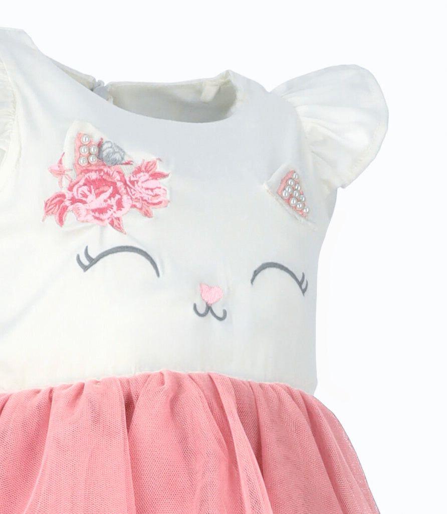 Conjunto niña con gato palo rosa Limonada-3