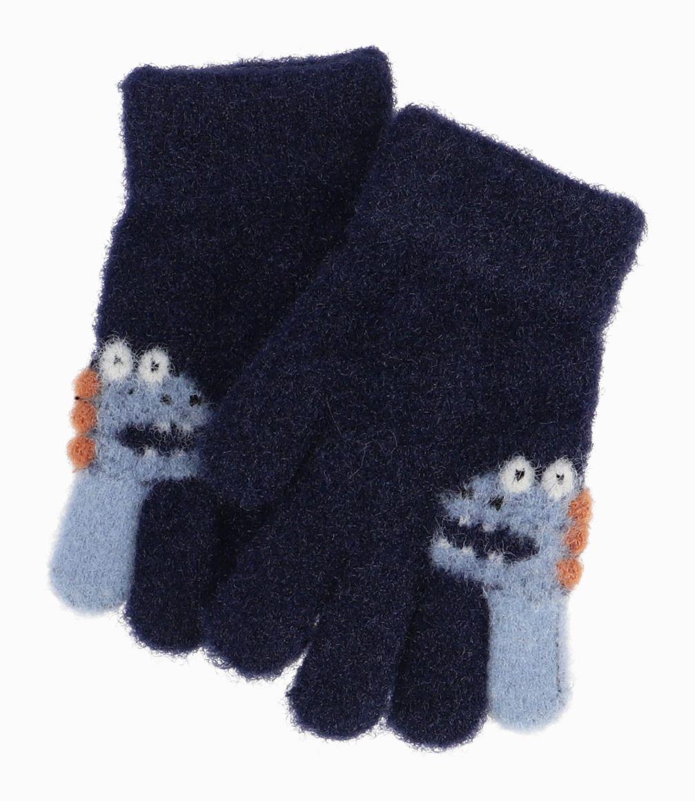 Guantes Niño Con Dinosaurio 4 Kids Azul Marino-0