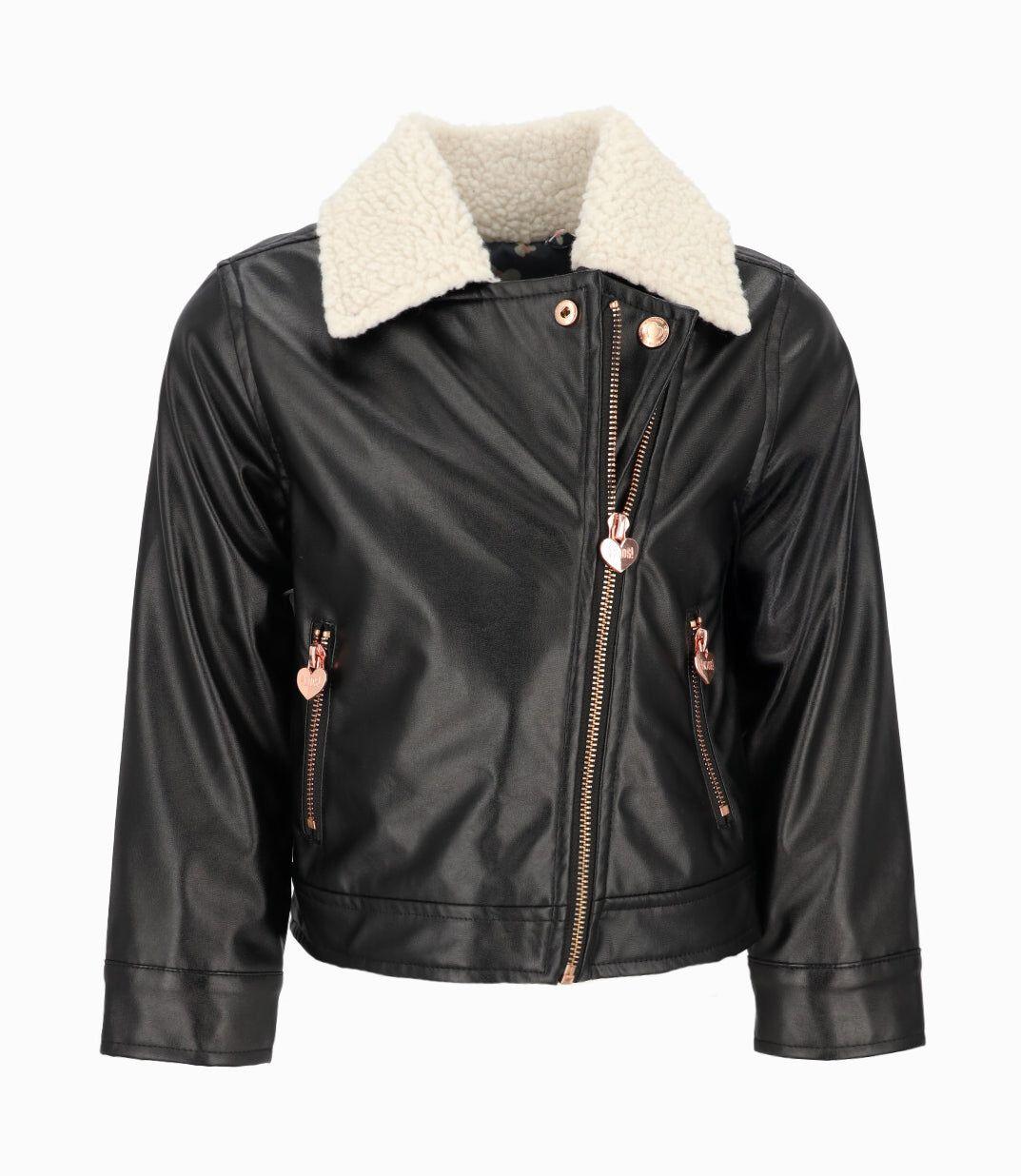 Chaqueta niña biker negro 4 Kids-0