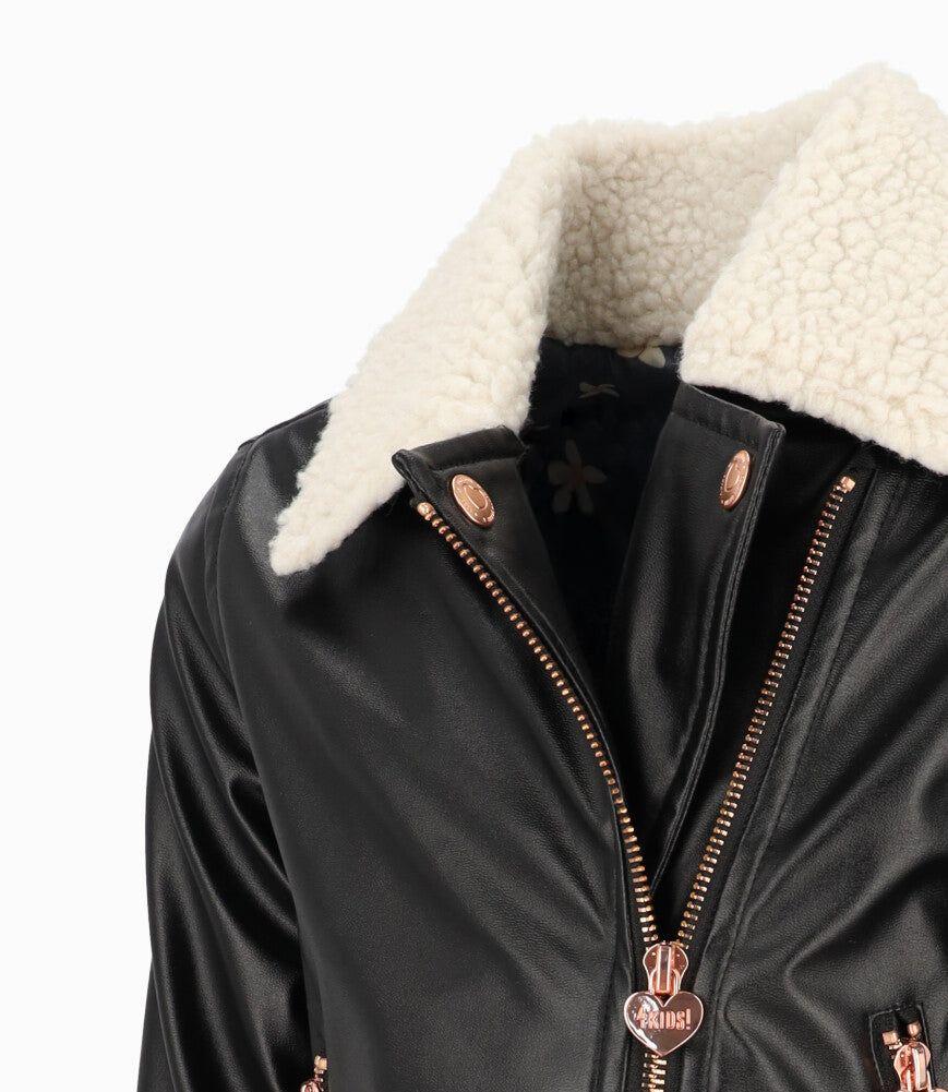 Chaqueta niña biker negro 4 Kids-2