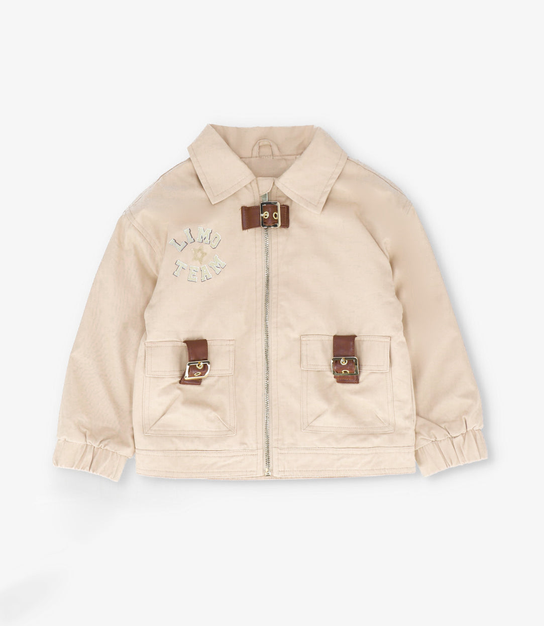 Chaqueta niña aviador beige Limonada-1