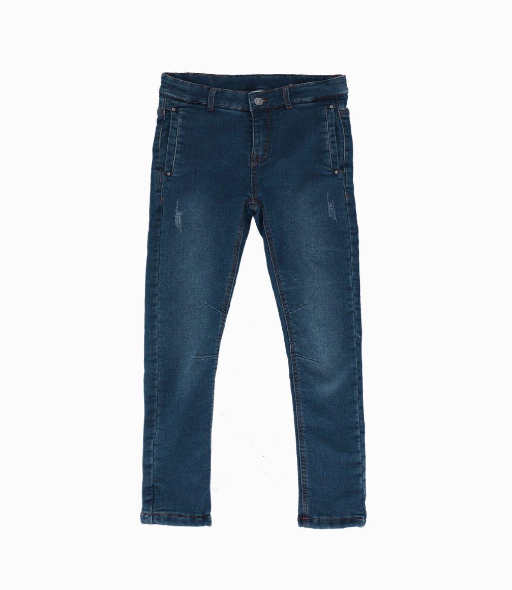 Jeans niño pitillo denim azul Black and Blue-0