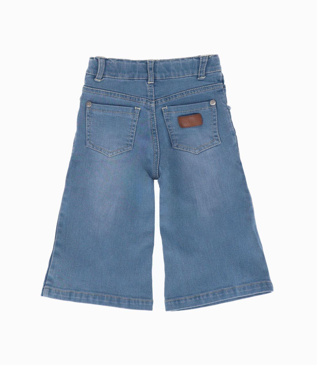 Jeans bebé acampanados con bordado celeste Limonada-1