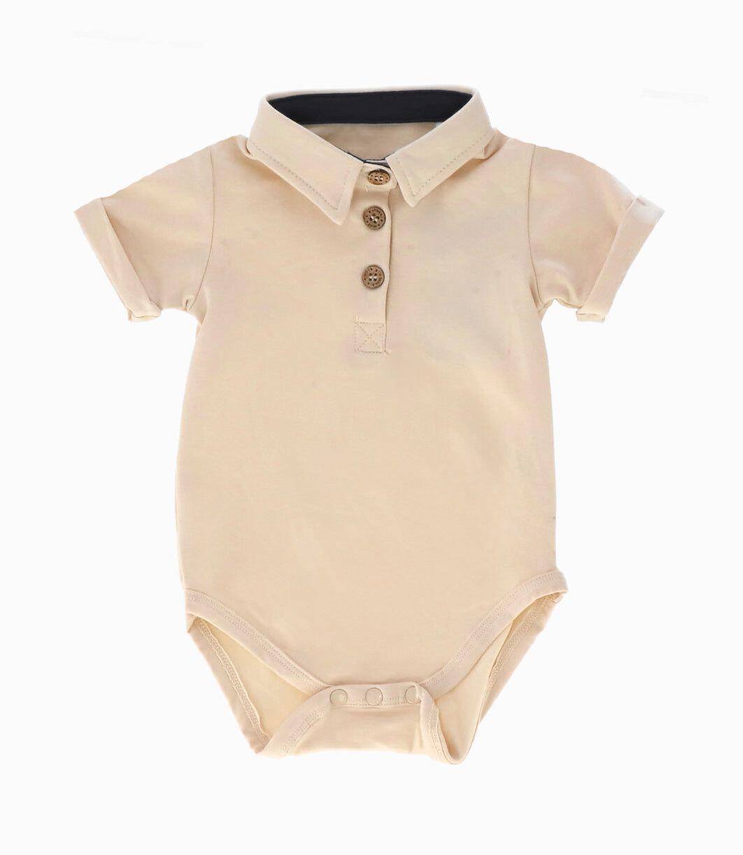 Jardinera recién nacido con rayas beige 4 Kids-2
