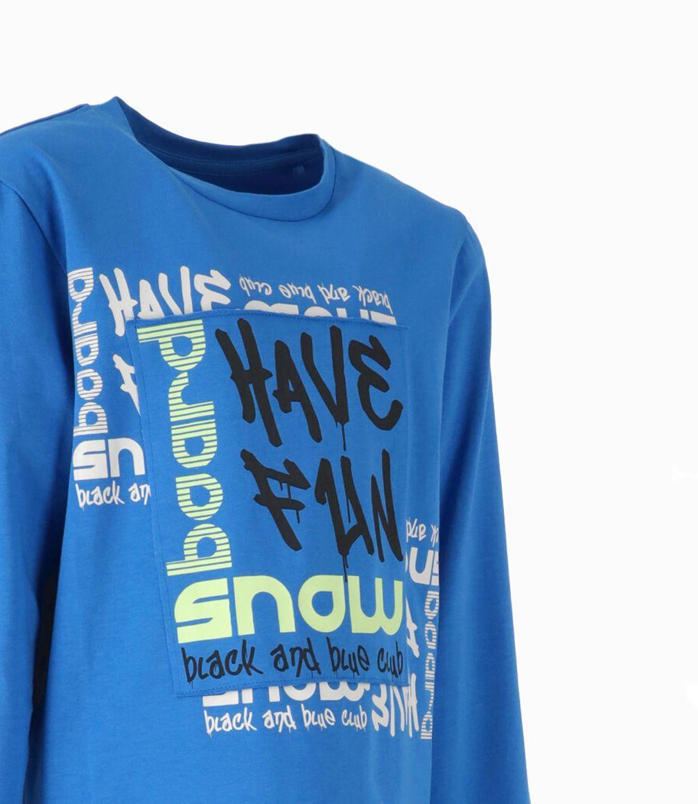 Polera niño con grafitis azul Black and Blue-2