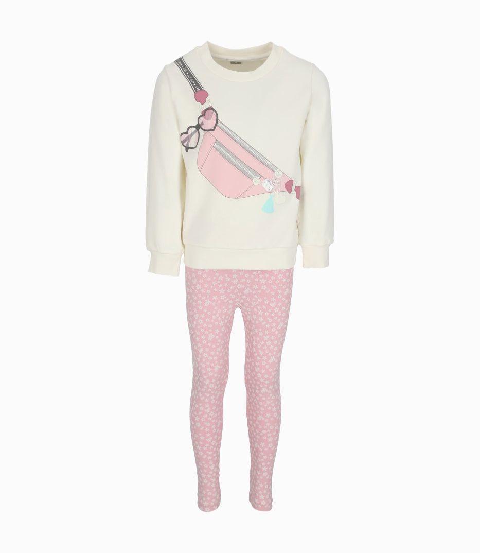 Conjunto niña con cartera blanco 4 Kids-0