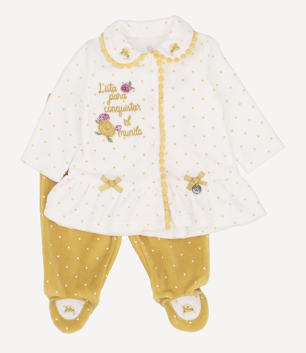 Conjunto Ready To Conquer Recién Nacida Mostaza Limonada-0