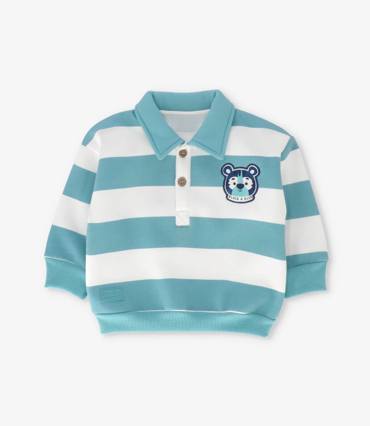 Buzo bebé a rayas menta Black and Blue-1