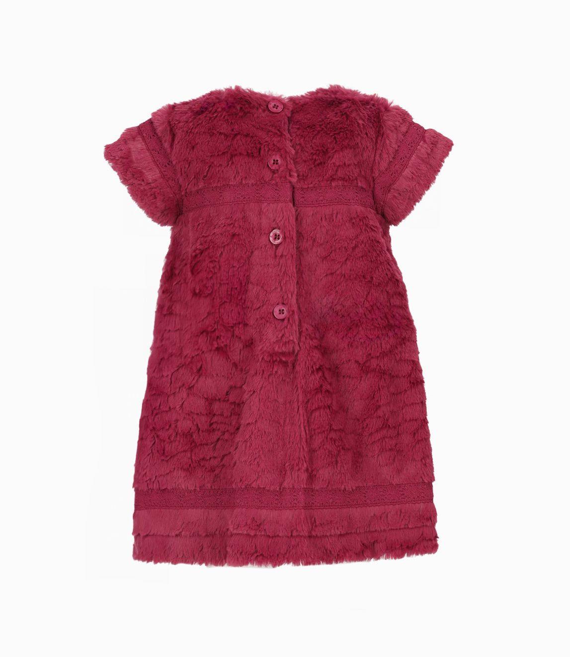 Vestido bebé boho burdeo Limonada-1