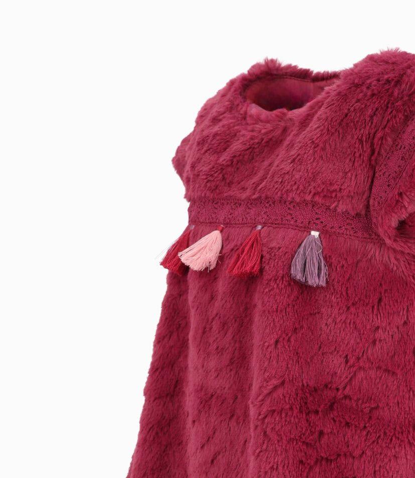 Vestido bebé boho burdeo Limonada-2