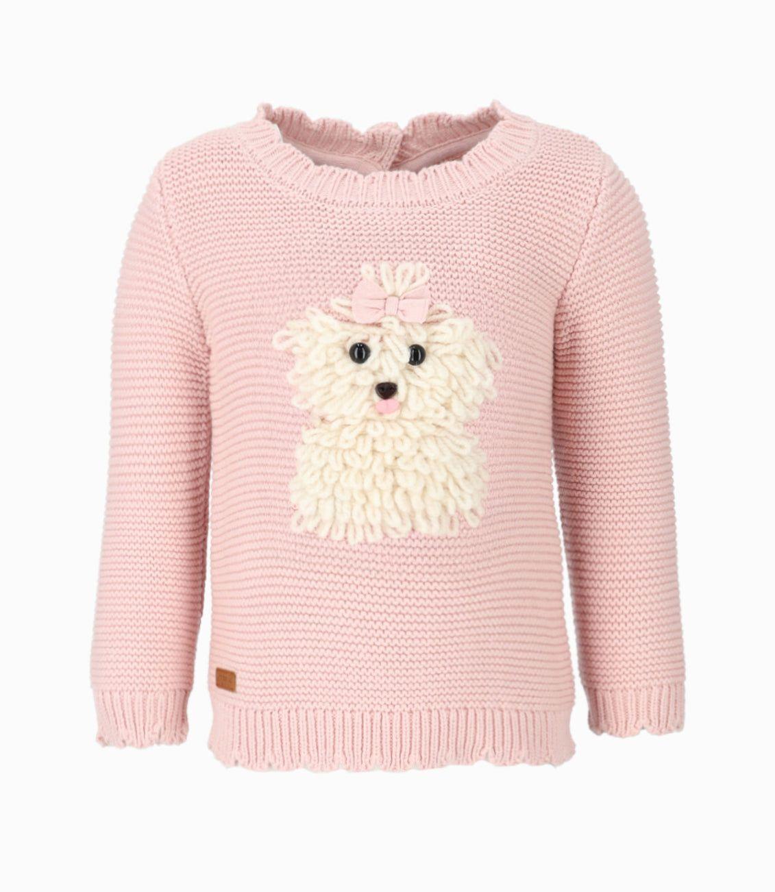 Chaleco niña con perrito rosado Limonada-0