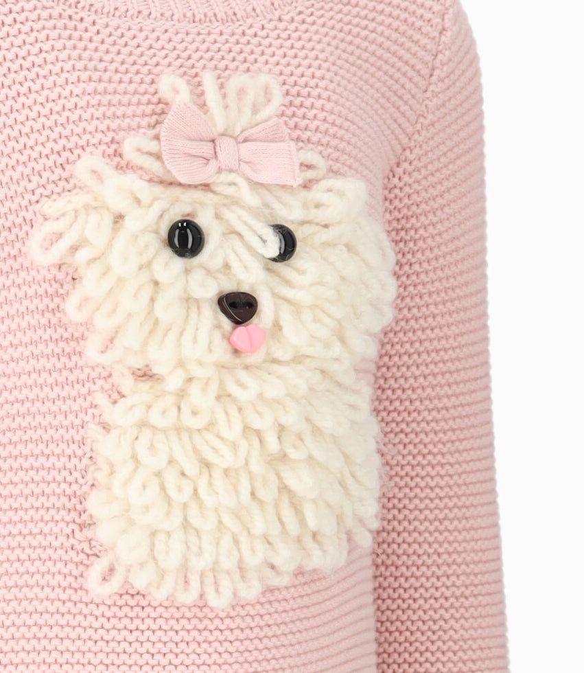 Chaleco niña con perrito rosado Limonada-1