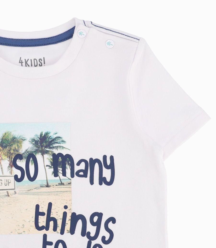Polera Bebé Niño Con Estampado Blanco-1