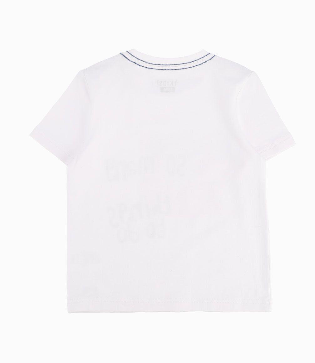 Polera Bebé Niño Con Estampado Blanco-7