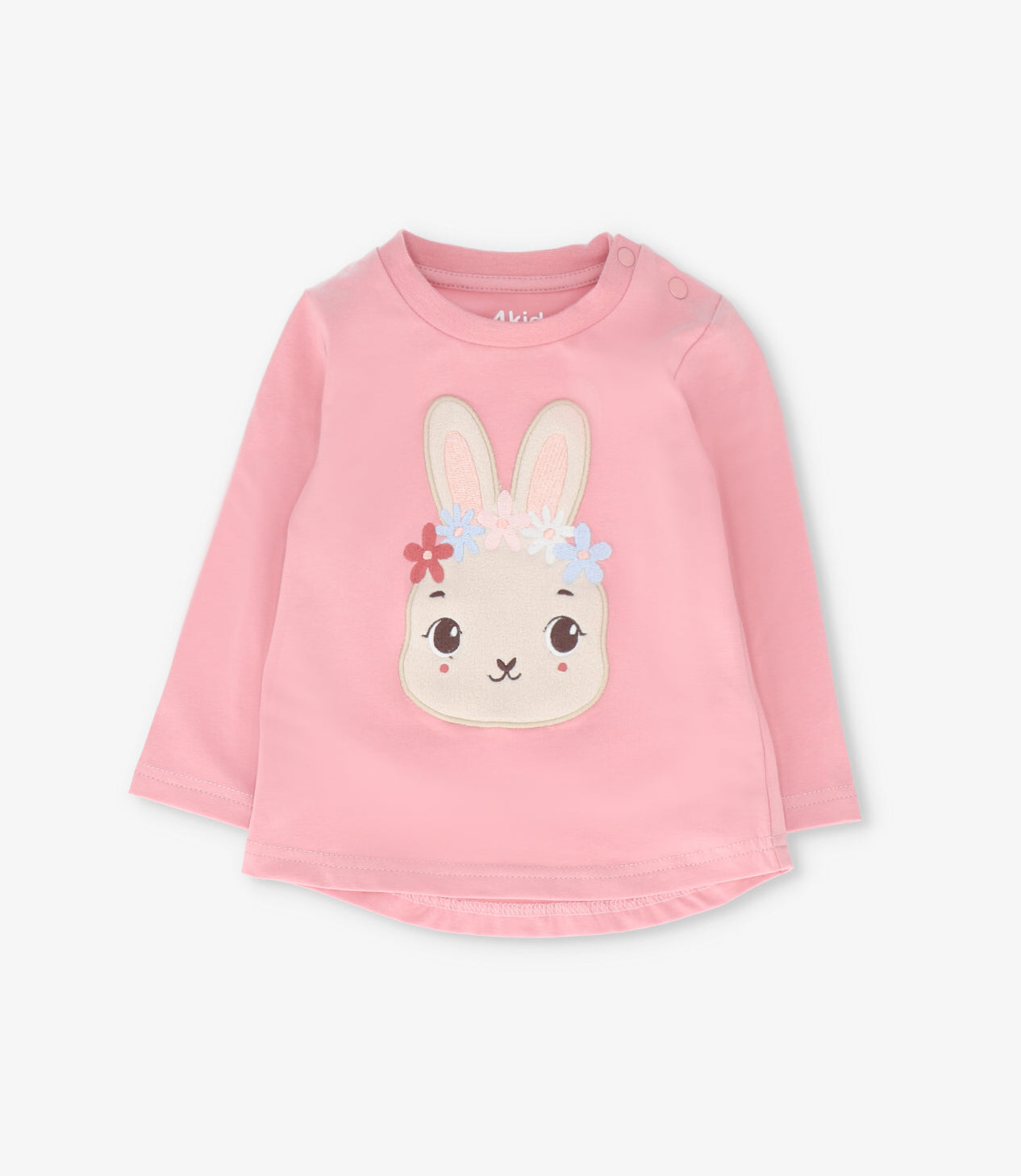 Polera manga larga bebé conejo rosado 4 Kids-0