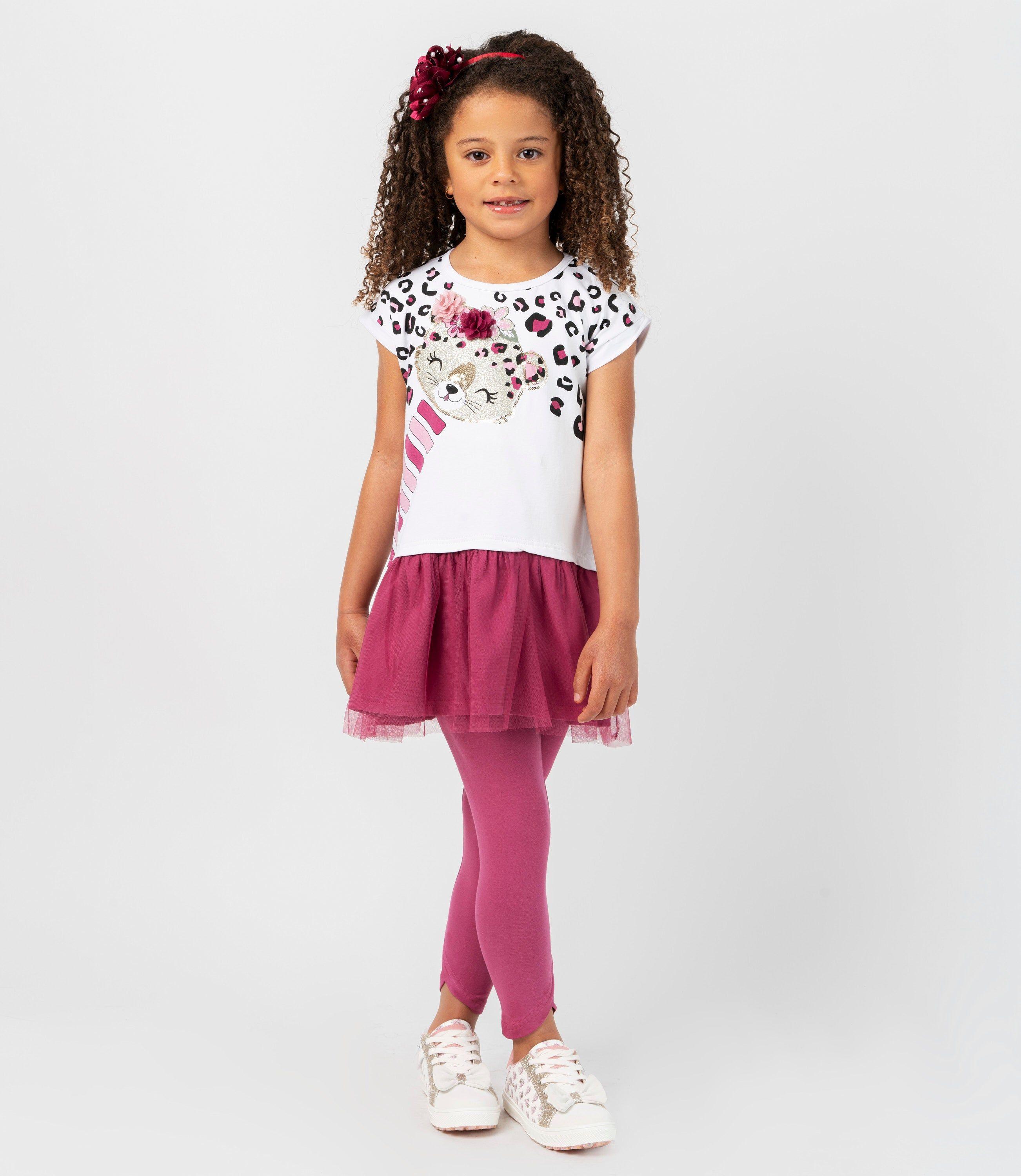 Conjunto niña con tul burdeo Limonada-0