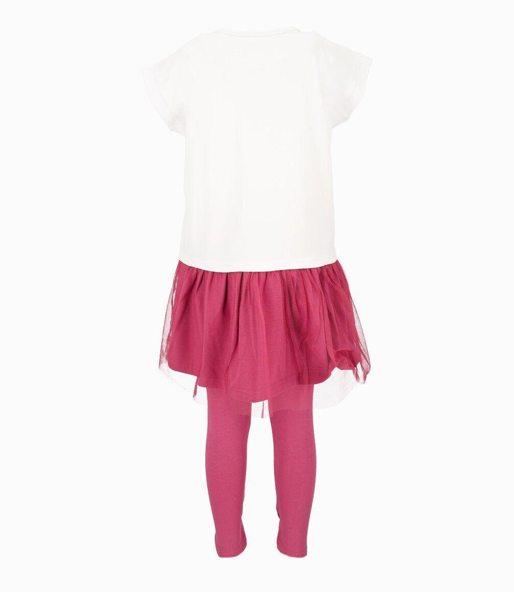 Conjunto niña con tul burdeo Limonada-2