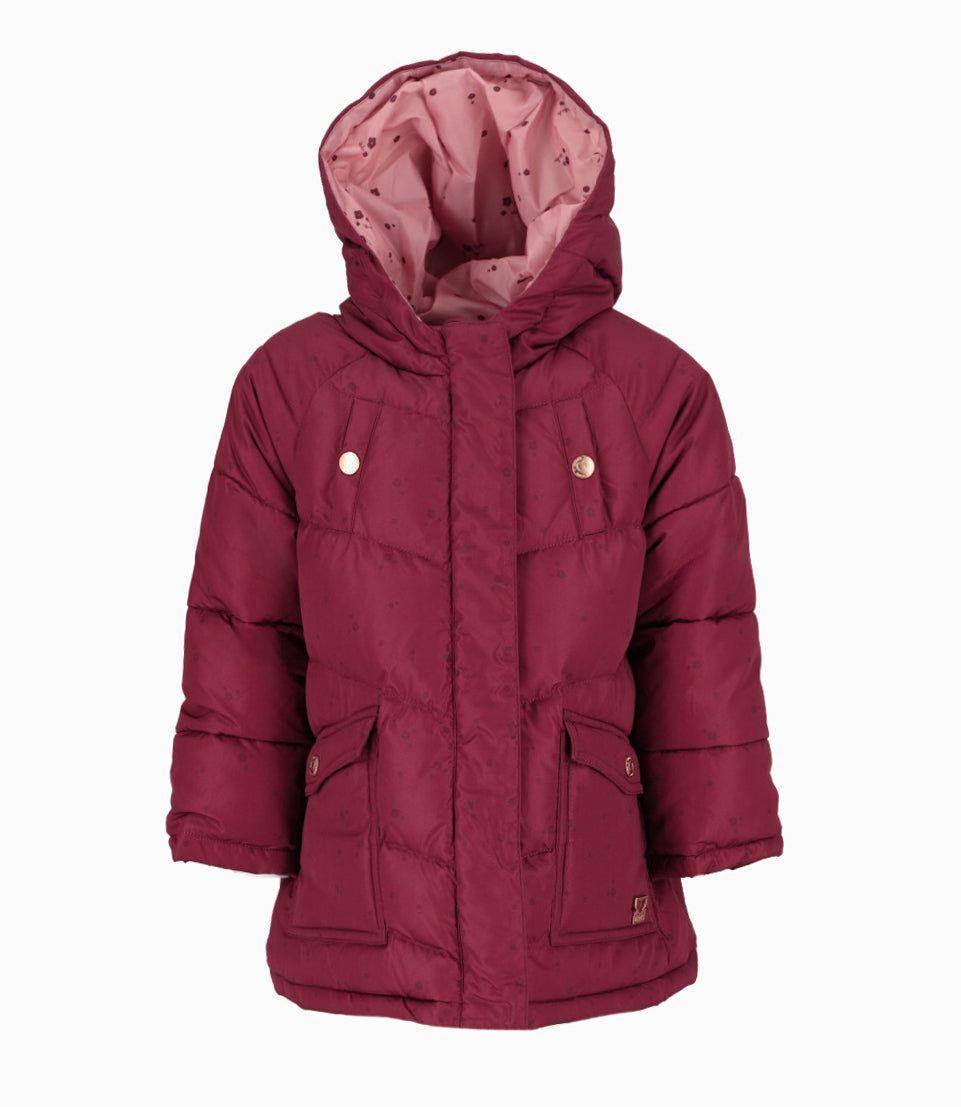 Parka niña flores burdeo 4 Kids-0